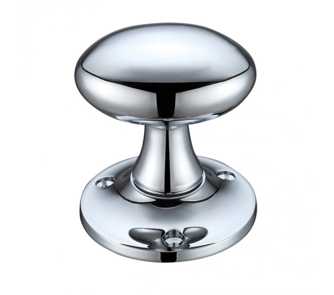 Fulton & Bray FB500 Oval Mortice Knob Set - Polished Chrome