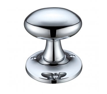 Fulton & Bray FB500 Oval Mortice Knob Set - Polished Chrome