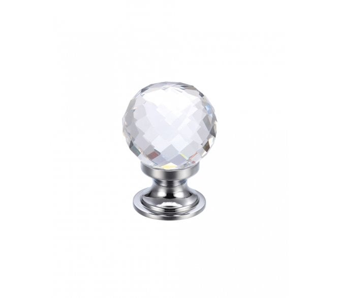Fulton & Bray FCH03 Facetted Cabinet Knob - Polished Chrome