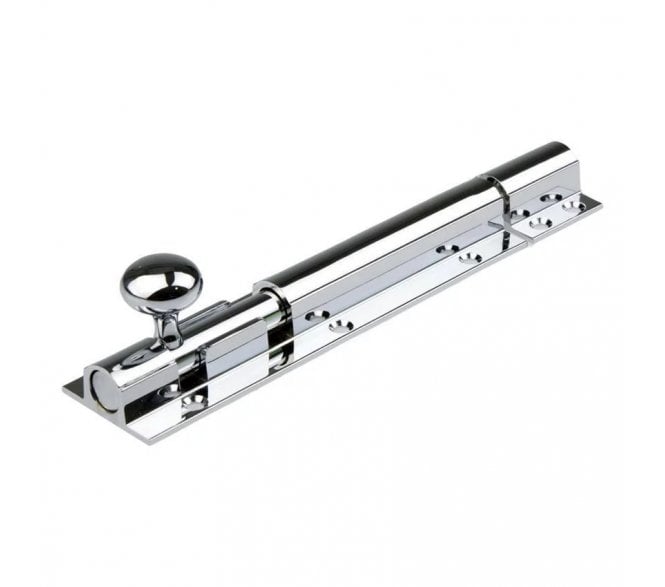 Fulton & Bray Luxury Door Barrel Bolts - Polished Chrome