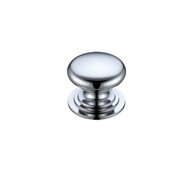 Fulton & Bray Solid Mushroom Cabinet Knob - Polished Chrome