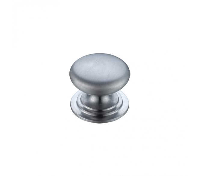 Fulton & Bray Solid Mushroom Cabinet Knob - Satin Chrome