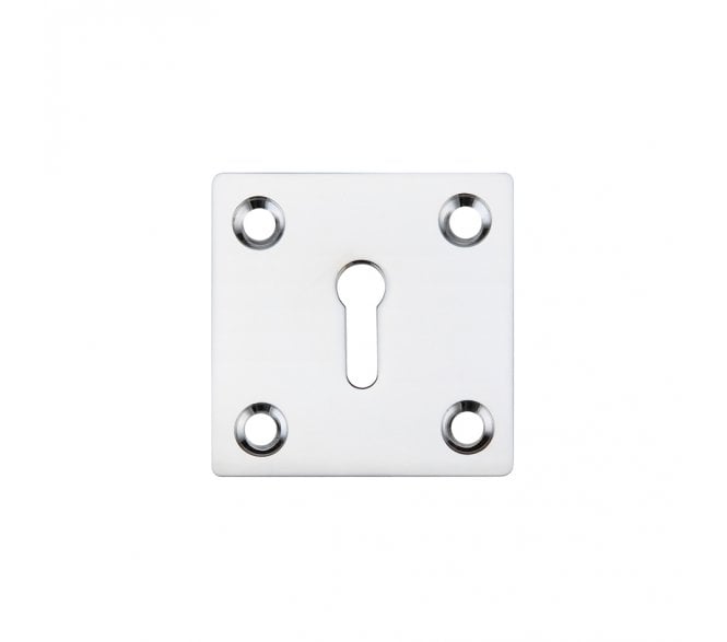 Fulton & Bray Square Keyhole Escutcheon  50x50mm - Polished Chrome