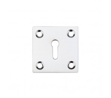Fulton & Bray Square Keyhole Escutcheon  50x50mm - Polished Chrome