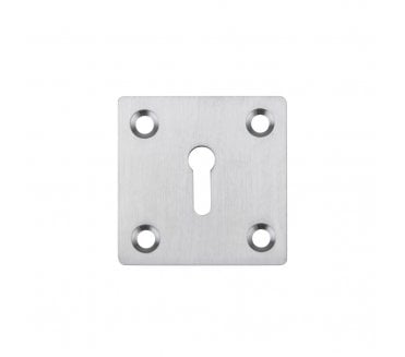 Fulton & Bray Square Keyhole Escutcheon  50x50mm - Satin Chrome
