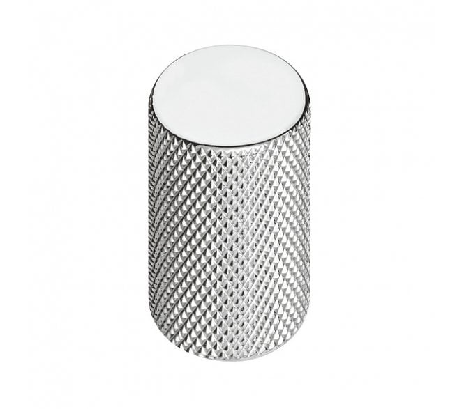 Graf Knurled Cabinet Knob 17x28mm - Polished Chrome