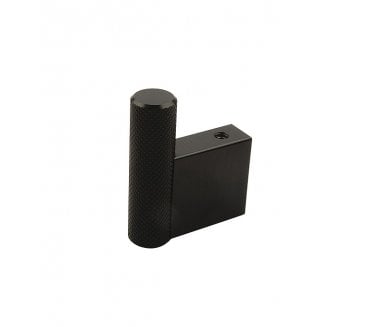 Graf Knurled Coat Hook - Matt Black