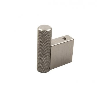 Graf Knurled Coat Hook - Satin Stainless Effect
