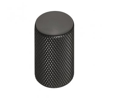 Graf Knurled Grip Cabinet Knob 17x28mm - Matt Black
