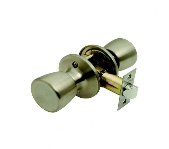 Guardian Door Knobset c/w Adjustable Latch - Satin Stainless Steel
