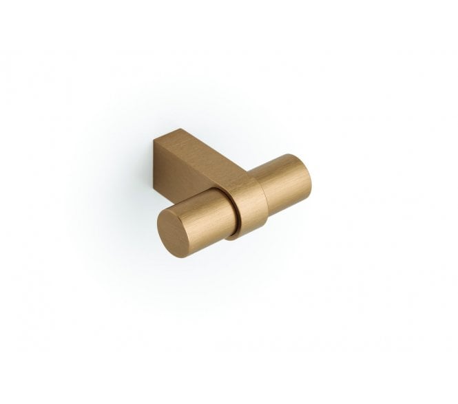 Hafele 100.00.607 Torre T-Bar Cabinet Knob - 50mm - Satin Brass