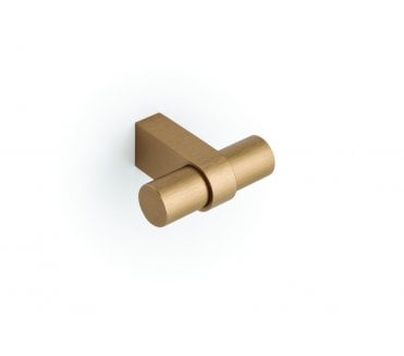 Hafele 100.00.607 Torre T-Bar Cabinet Knob - 50mm - Satin Brass