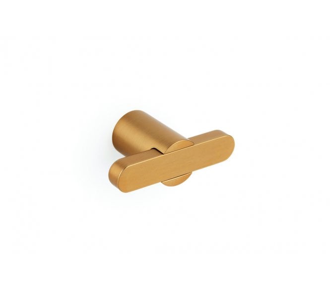 Hafele 100.00.609 Fusion T-Bar Cabinet Knob - 50mm - Satin Brass