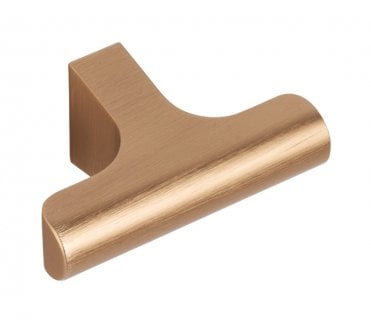 Hafele 100.00.874 Hinoki T-Bar Cabinet Knob - 60mm - Satin Brass