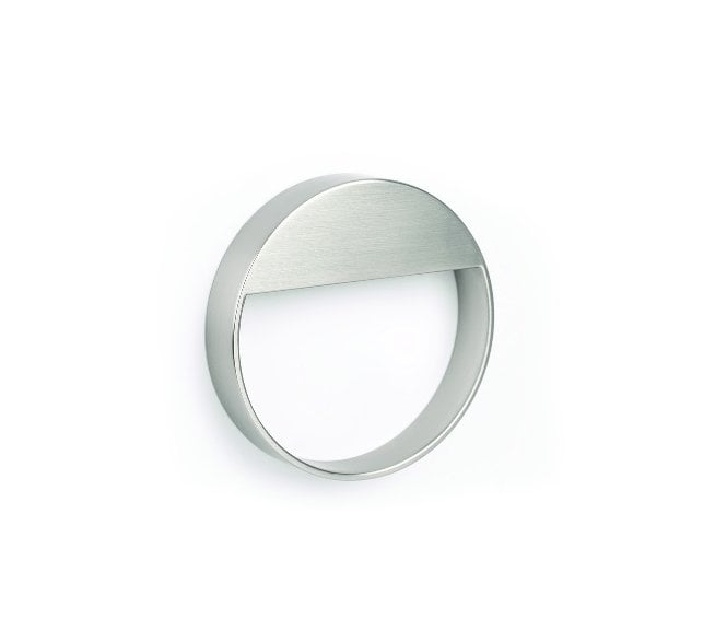 Hafele Bau Surface Mounted Ring Pull Handle 90mm - Satin Nickel