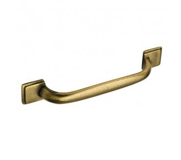 Hafele Bevera Cast Iron Cabinet Handle 128mm - Aged Brass