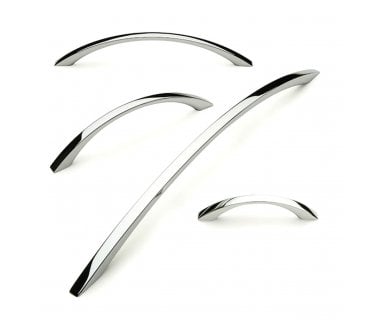 Hafele Cordelia Square Cabinet Bow Handles - Polished Chrome