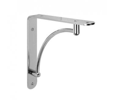 Hafele Designer Shelf Bracket 222x222mm - Polished Chrome