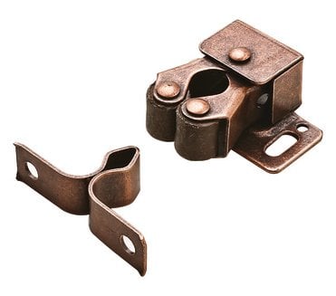 Hafele Double Nylon Roller Catch - Burnished Bronze
