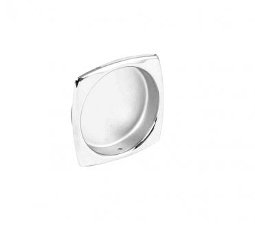 Hafele Flush Pull 44x44mm Circular/Square - Polished Chrome