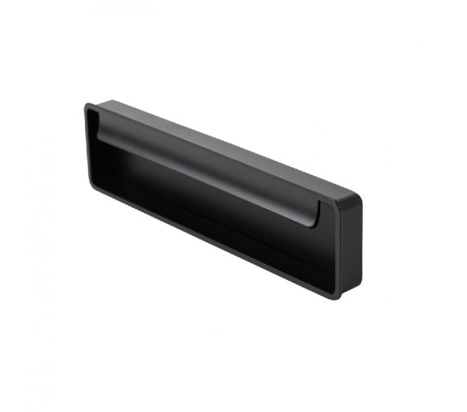 Hafele Fold Inset Flush Pull Handle 174mm - Matt Black