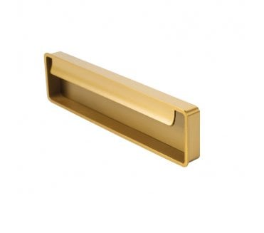 Hafele Fold Inset Flush Pull Handle 174mm - Satin Brass