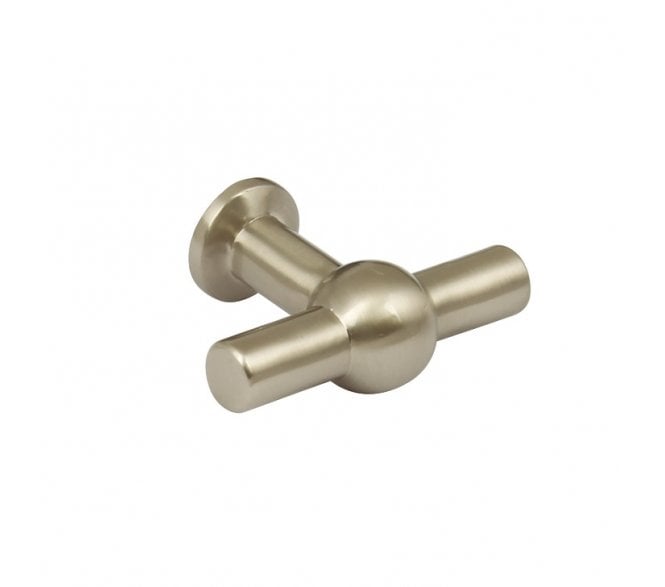 Hafele Gemini T-Bar Cabinet Knob 60mm - Satin Nickel