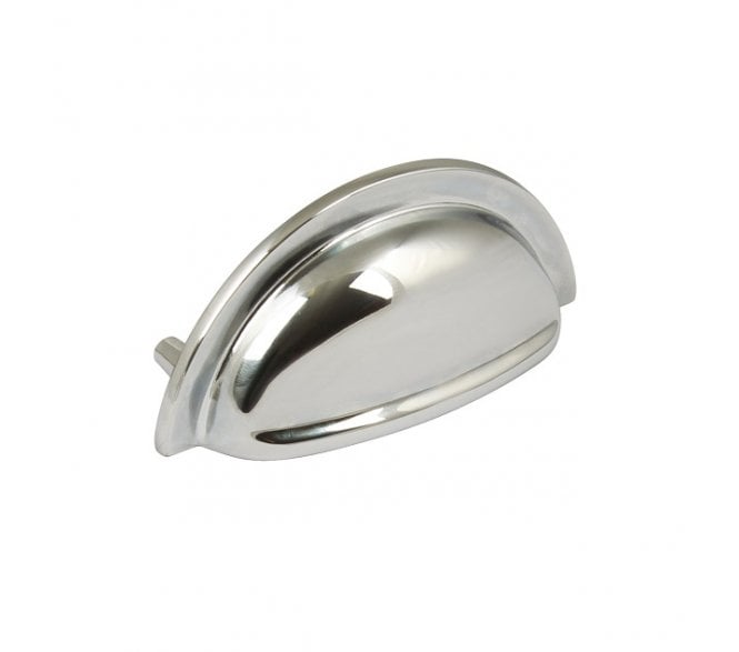Hafele Henrietta Cabinet Cup Drawer Pull - Polished Chrome