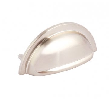 Hafele Henrietta Cabinet Cup Drawer Pull - Satin Nickel