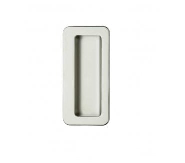 Hafele Inset Flush Pull Handle 100x56mm - Satin Nickel
