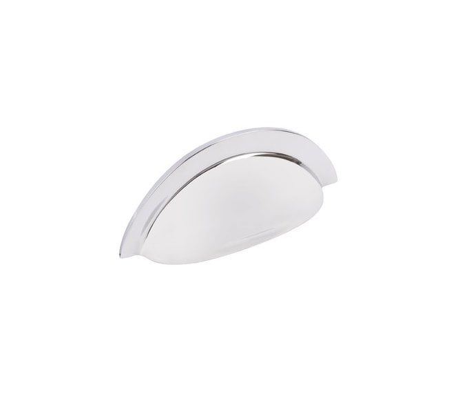Hafele Jude Cabinet Cup Drawer Pull - Polished Nickel