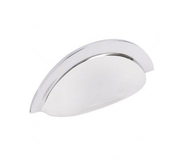 Hafele Jude Cabinet Cup Drawer Pull - Polished Nickel