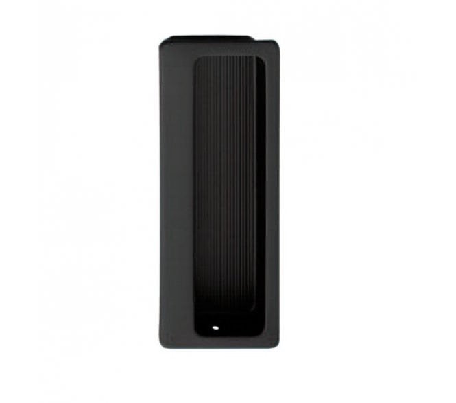 Hafele Matt Black Ribbed Flush Pull Handle 75x32mm