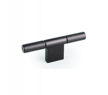 Hafele Point T-Bar Cabinet Knob 110mm - Titanium Black