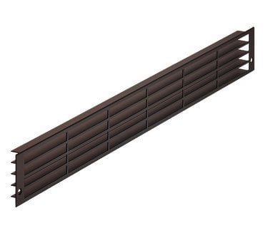 Hafele Recess Mounted Ventilation Grille 450x70mm - Matt Aluminium