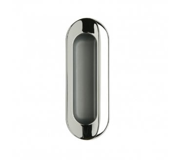 Hafele Rhin Inset Flush Pull Handle - Polished Chrome / Silver