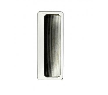 Hafele Ribbed Flush Pull 99x38mm - Polished Nickel