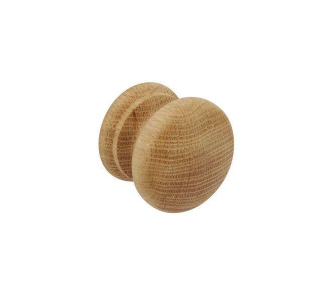 Hafele Wooden  Cabinet Knob - Unfinished Oak - 49mm diameter