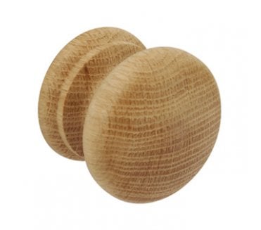 Hafele Wooden  Cabinet Knob - Unfinished Oak - 49mm diameter