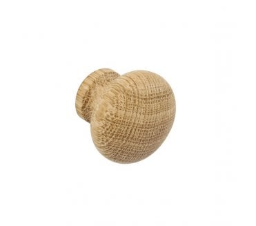 Hafele Wooden Cottage Cabinet Knob 44mm - Unfinished Oak
