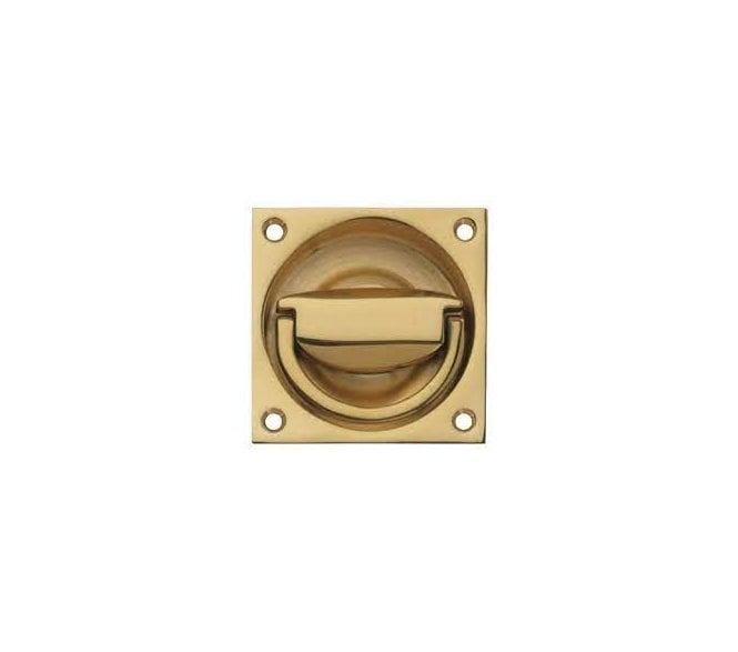 Hafele Working Flush Ring Handle 75x75mm - Satin Nickel
