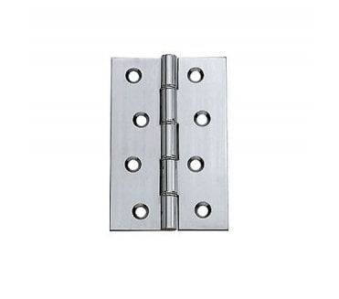 Carlisle Brass HDSSW5 Heavy SS Washered Hinges 102x67mm (Pair) - Polished Chrome
