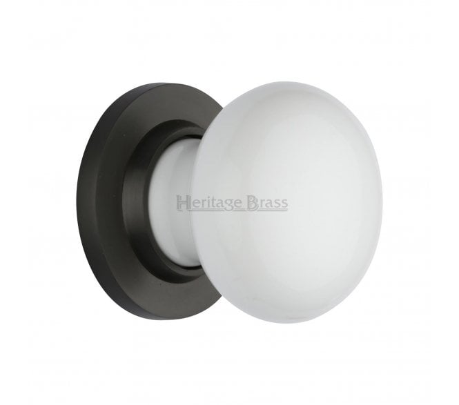 Heritage Brass 5010-MB Porcelain Door Knobs - Matt Bronze