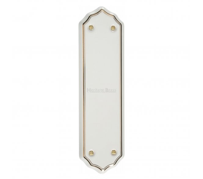 Heritage Brass 6000 White Gold Line Porcelain Finger Plate