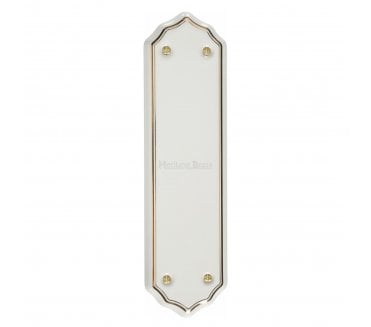Heritage Brass 6000 White Gold Line Porcelain Finger Plate