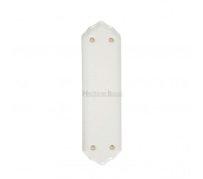 Heritage Brass 7000 White Crackle Porcelain Finger Plate