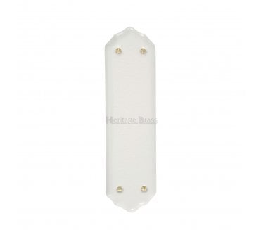 Heritage Brass 7000 White Crackle Porcelain Finger Plate