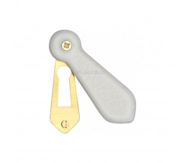 Heritage Brass 7030 White Crackle Porcelain Escutcheon