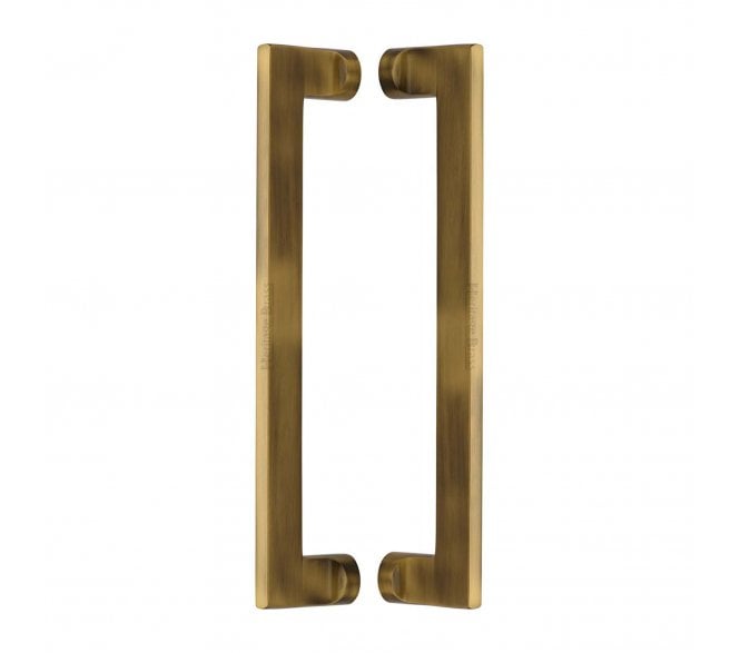 Heritage Brass Apollo Back to Back Door Pull Handles - Antique Brass