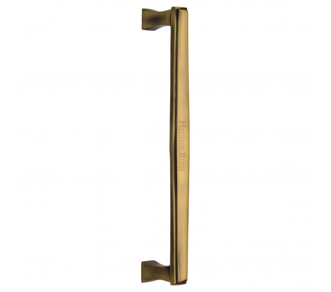 Heritage Brass Art Deco Door Pull Handles - Antique Brass